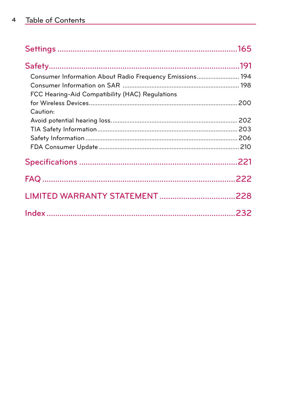 LG VS980 User Manual | Page 6 / 235