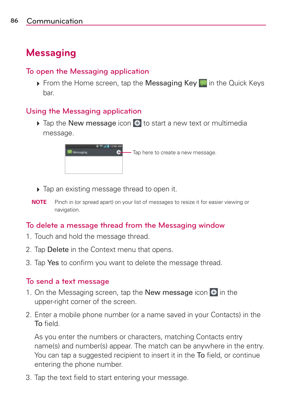 Messaging | LG VS980 User Manual | Page 88 / 235