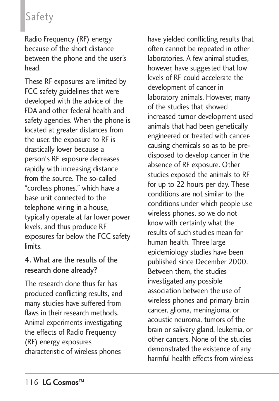 Safety | LG LGVN250PP User Manual | Page 118 / 141