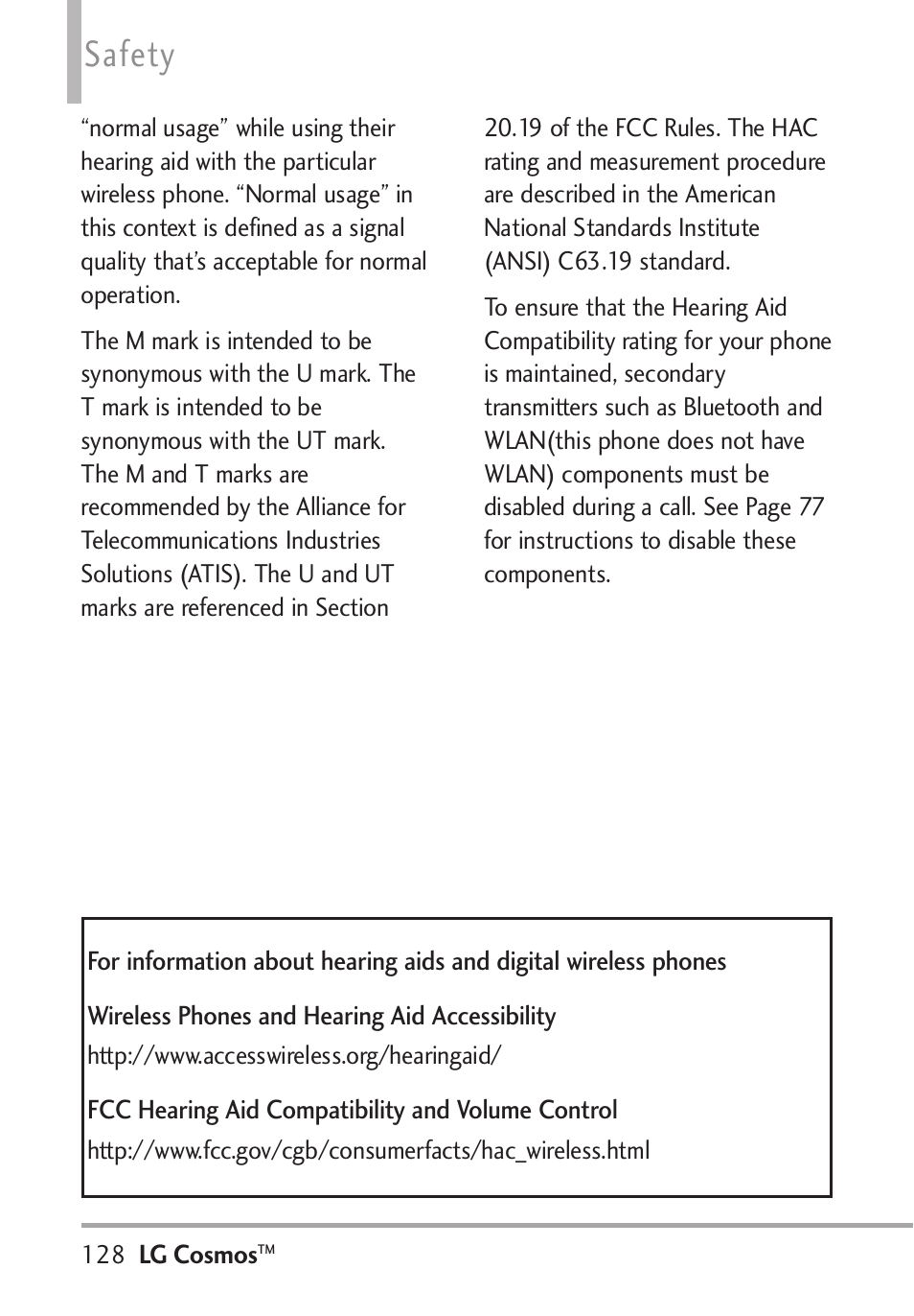 Safety | LG LGVN250PP User Manual | Page 130 / 141