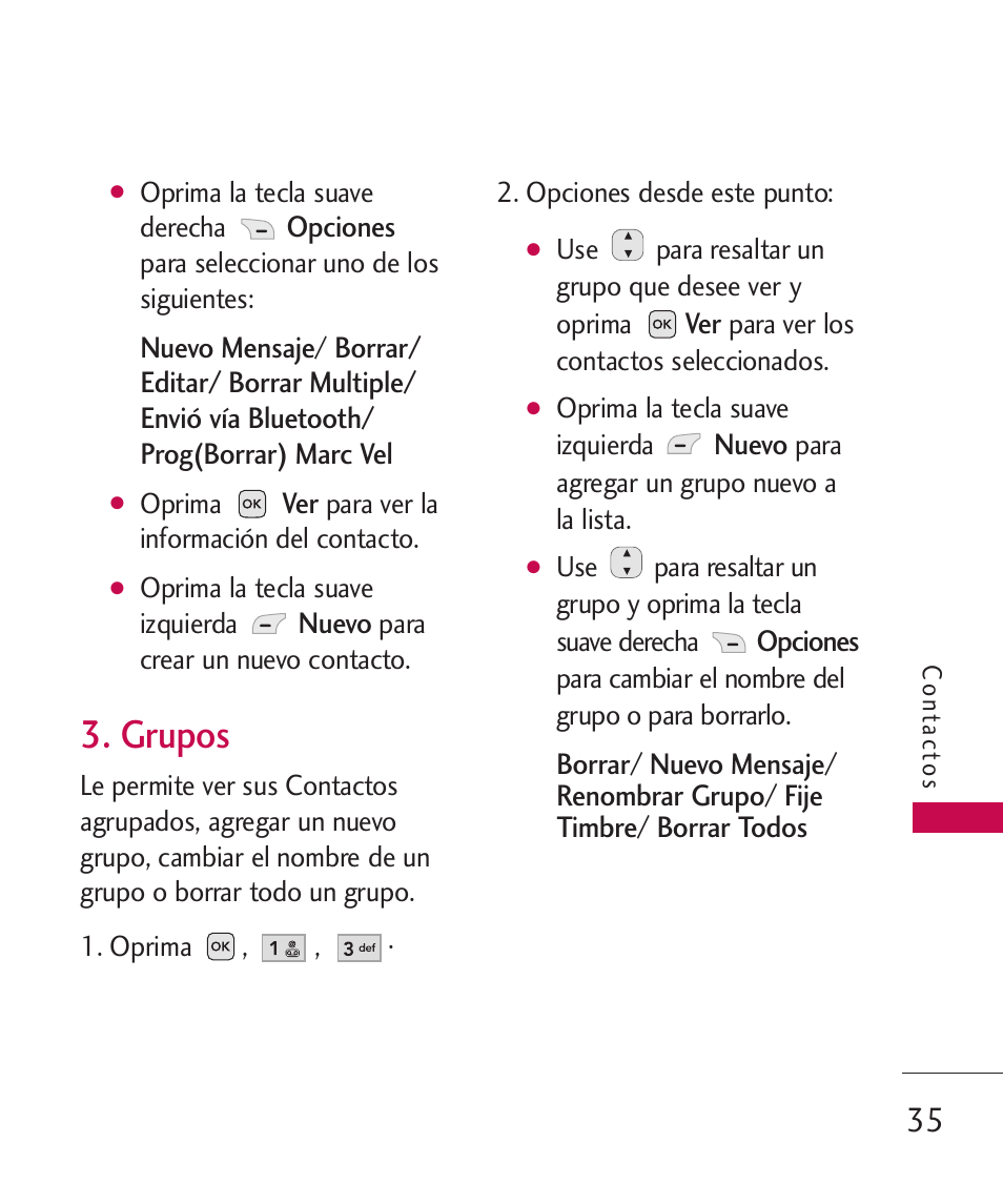 Grupos | LG -UX220 User Manual | Page 147 / 228