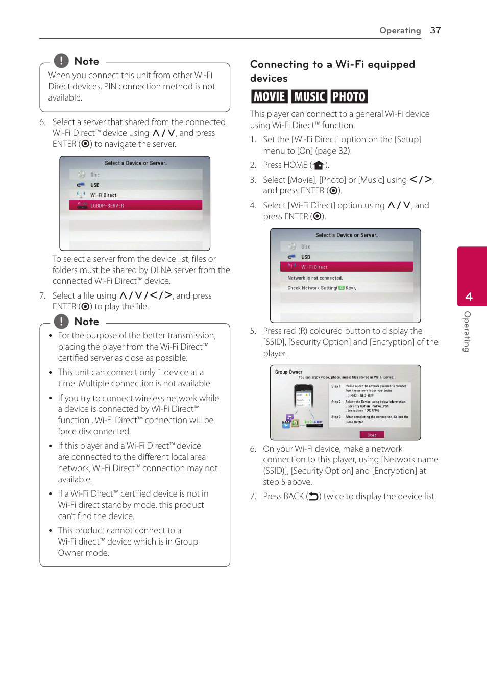 LG BP620C User Manual | Page 37 / 68