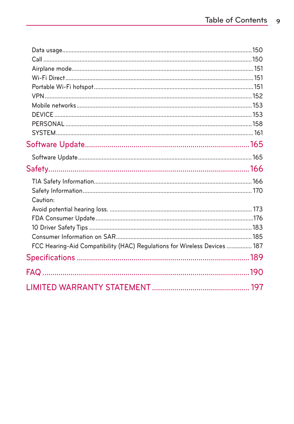 LG LW770 User Manual | Page 11 / 202