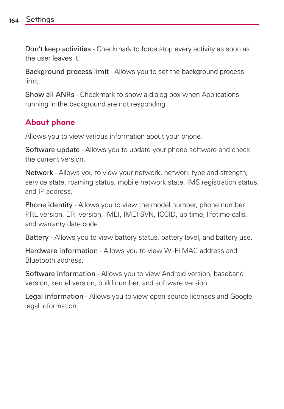 About phone | LG LW770 User Manual | Page 166 / 202