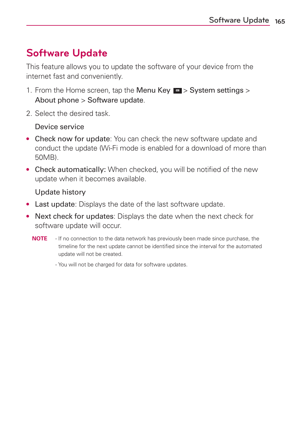 Software update | LG LW770 User Manual | Page 167 / 202