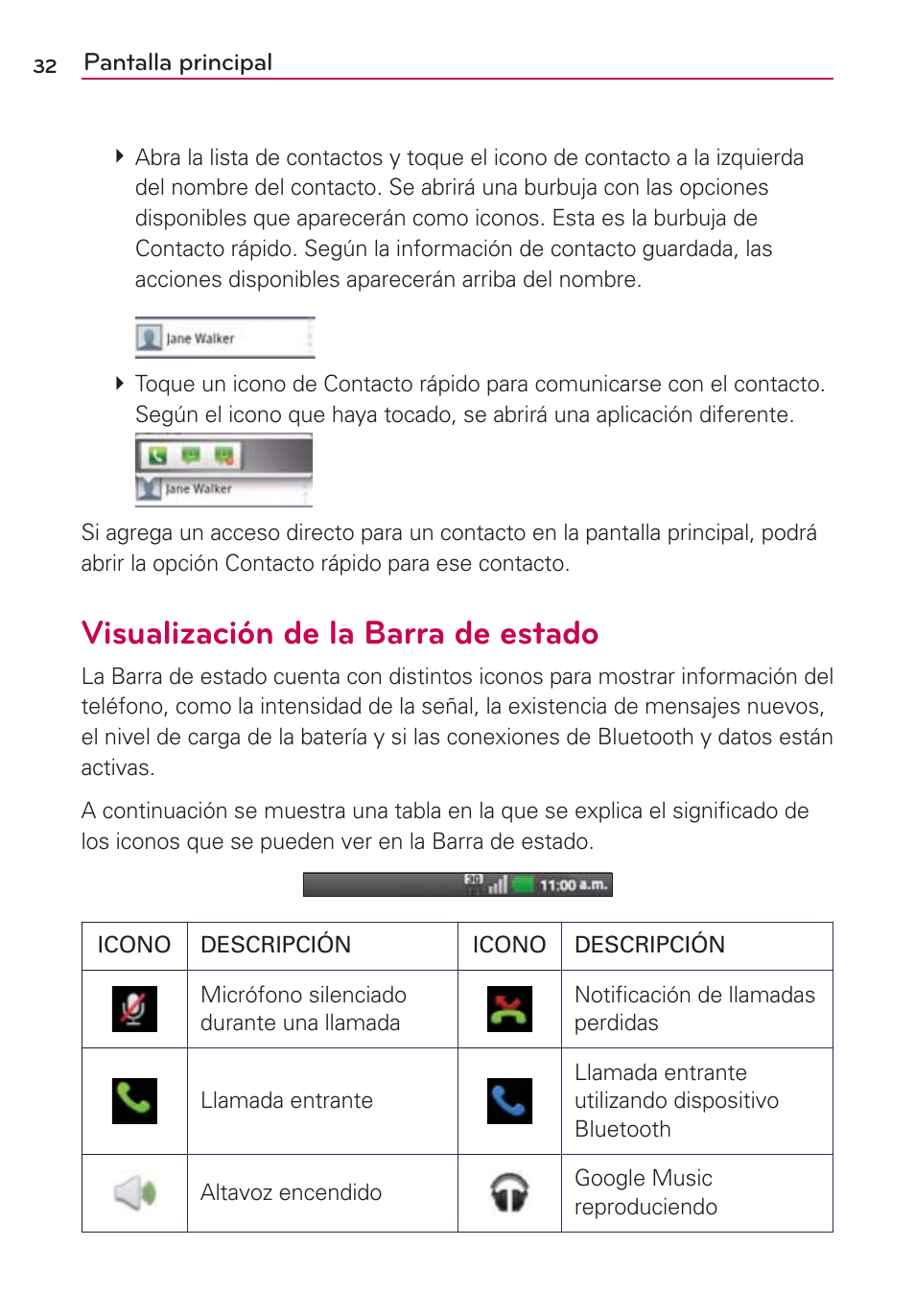 Visualización de la barra de estado | LG AS695 User Manual | Page 176 / 300