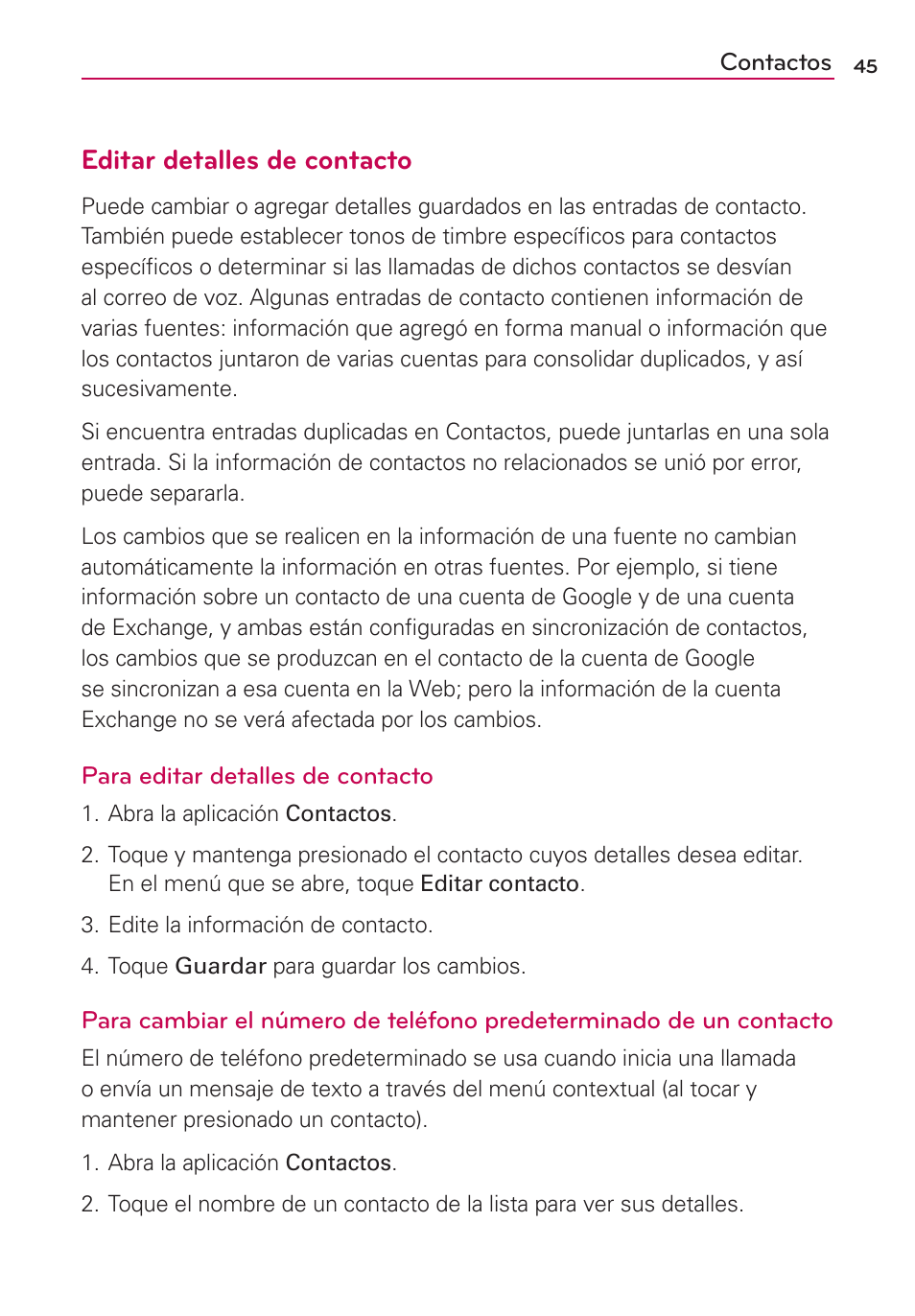 Editar detalles de contacto | LG AS695 User Manual | Page 189 / 300