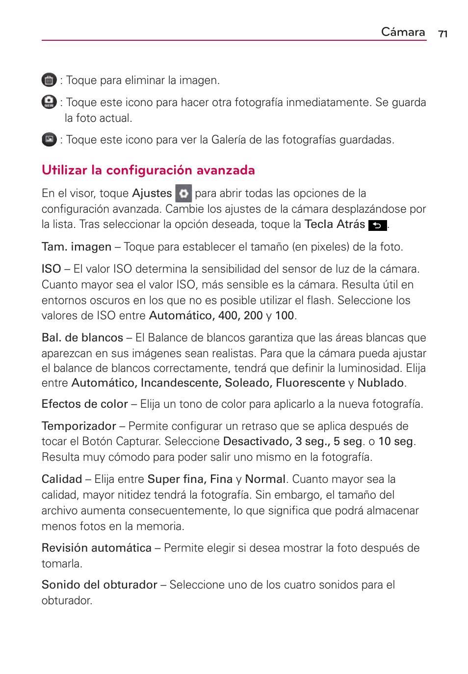 Utilizar la conﬁguración avanzada | LG AS695 User Manual | Page 215 / 300