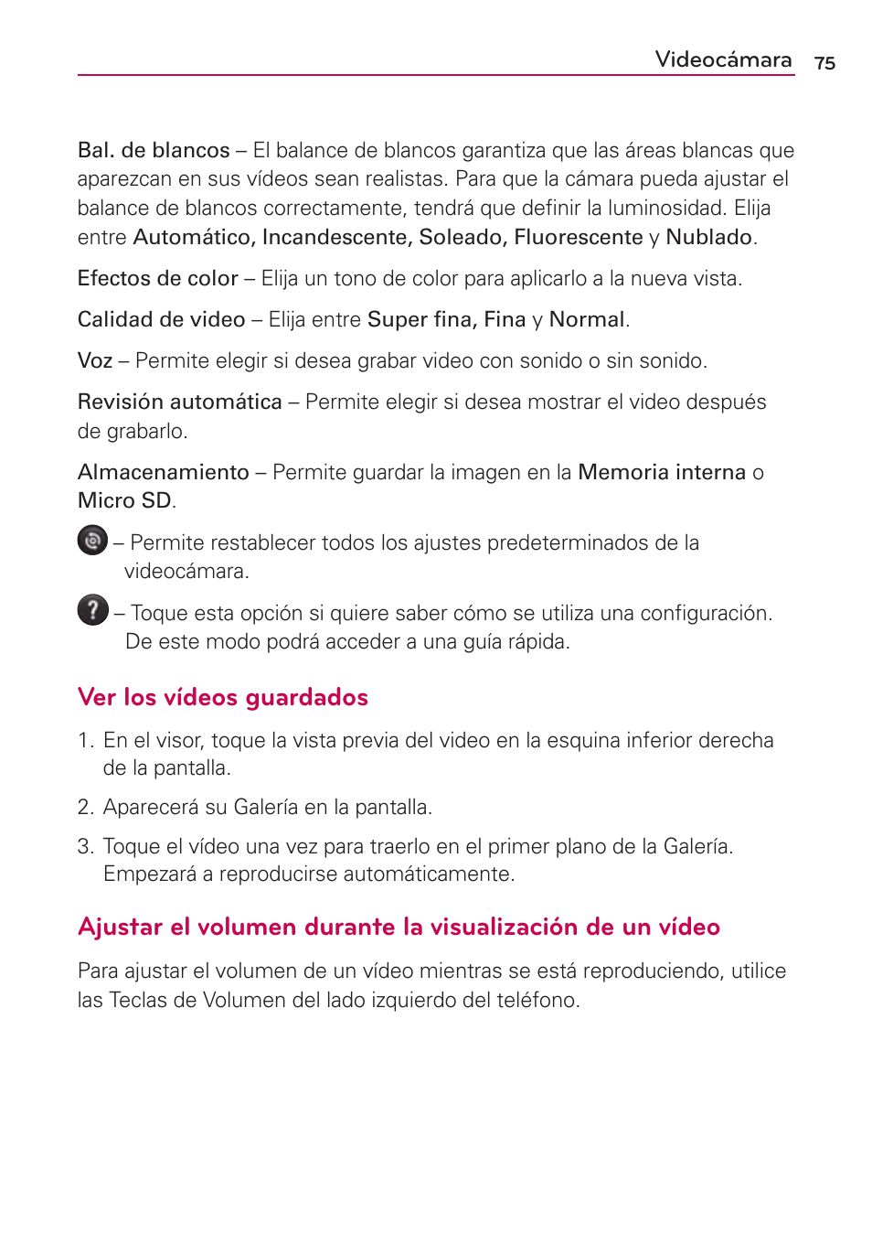 Ver los vídeos guardados | LG AS695 User Manual | Page 219 / 300