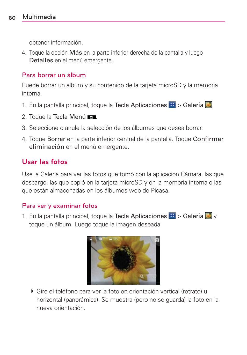 Usar las fotos | LG AS695 User Manual | Page 224 / 300