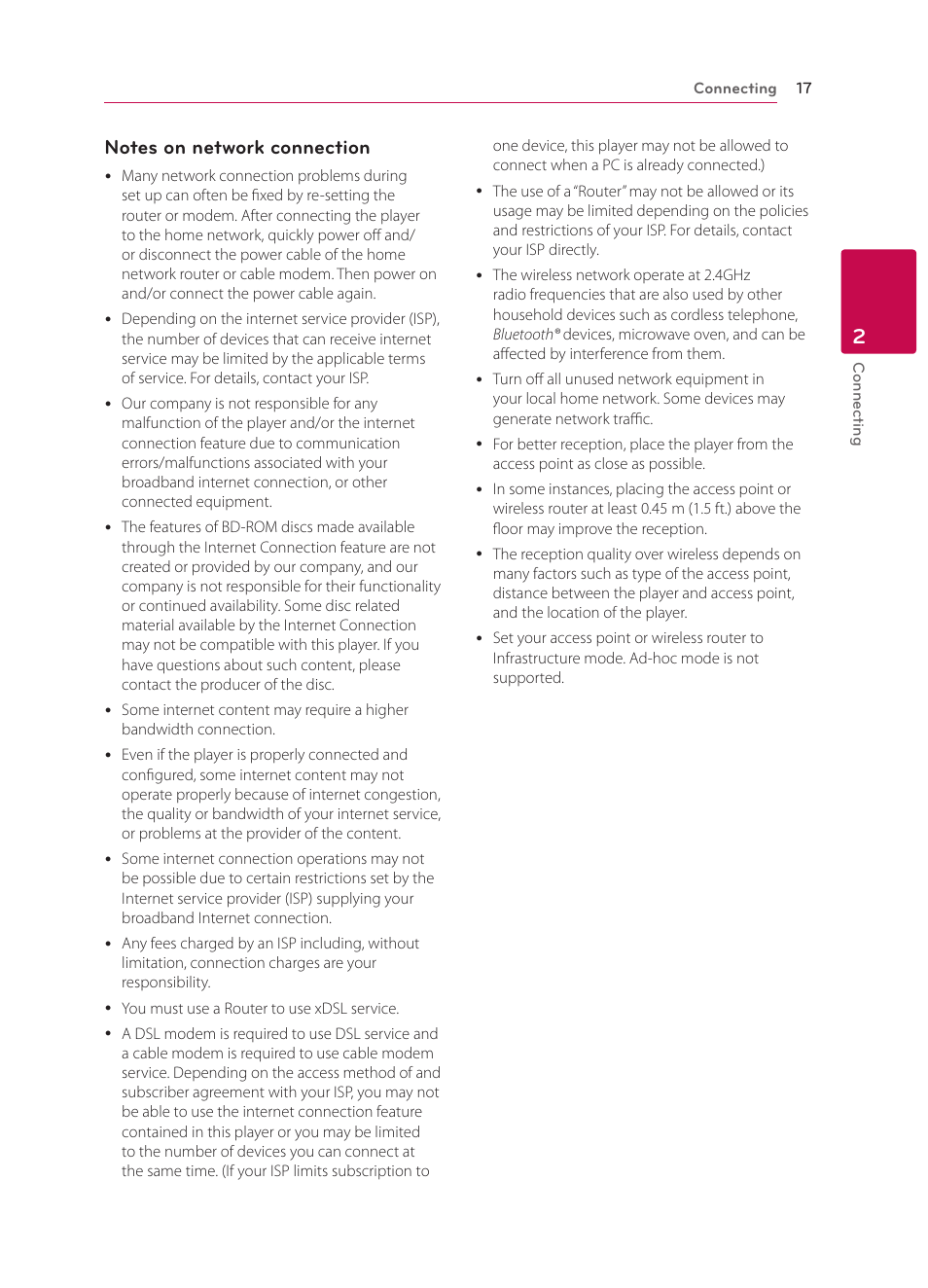 LG BP340 User Manual | Page 17 / 62