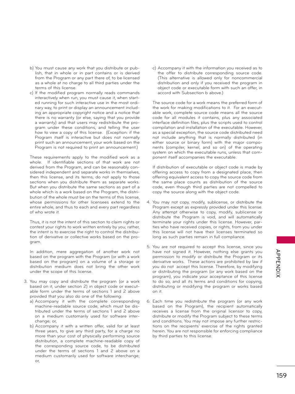 Ap p en d ix | LG 32LE5300 User Manual | Page 159 / 172