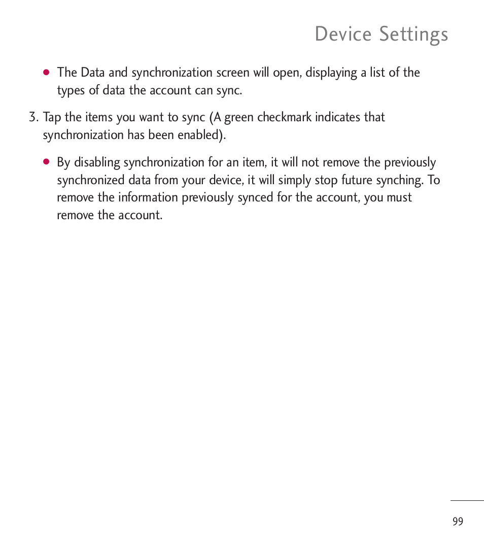 Device settings | LG LGL85C User Manual | Page 101 / 490