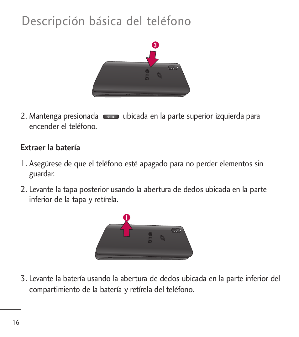 Descripción básica del teléfono | LG LGL85C User Manual | Page 255 / 490