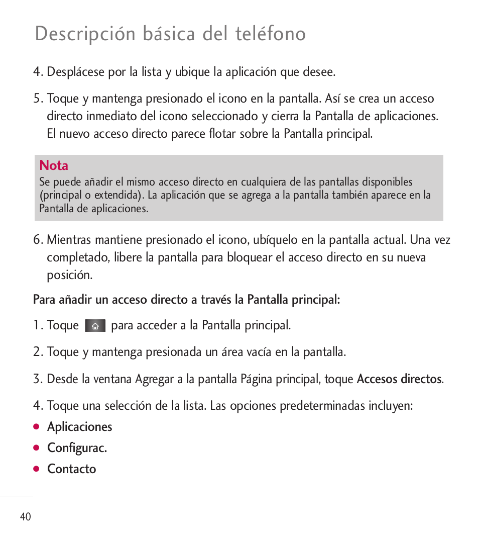 Descripción básica del teléfono | LG LGL85C User Manual | Page 279 / 490