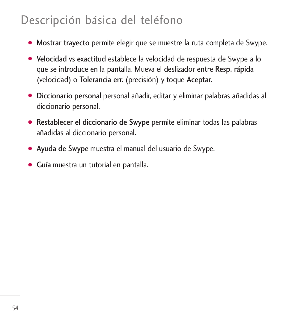 Descripción básica del teléfono | LG LGL85C User Manual | Page 293 / 490