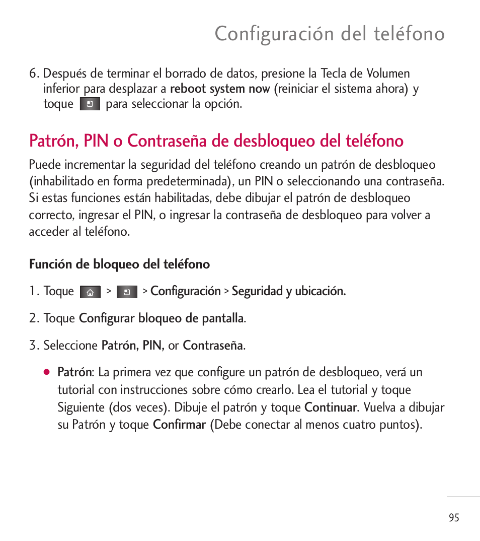 Configuración del teléfono | LG LGL85C User Manual | Page 334 / 490