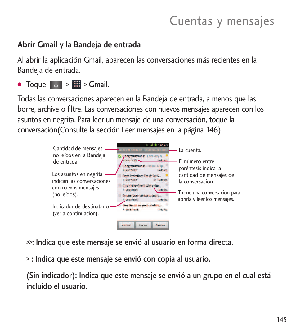 Cuentas y mensajes | LG LGL85C User Manual | Page 384 / 490