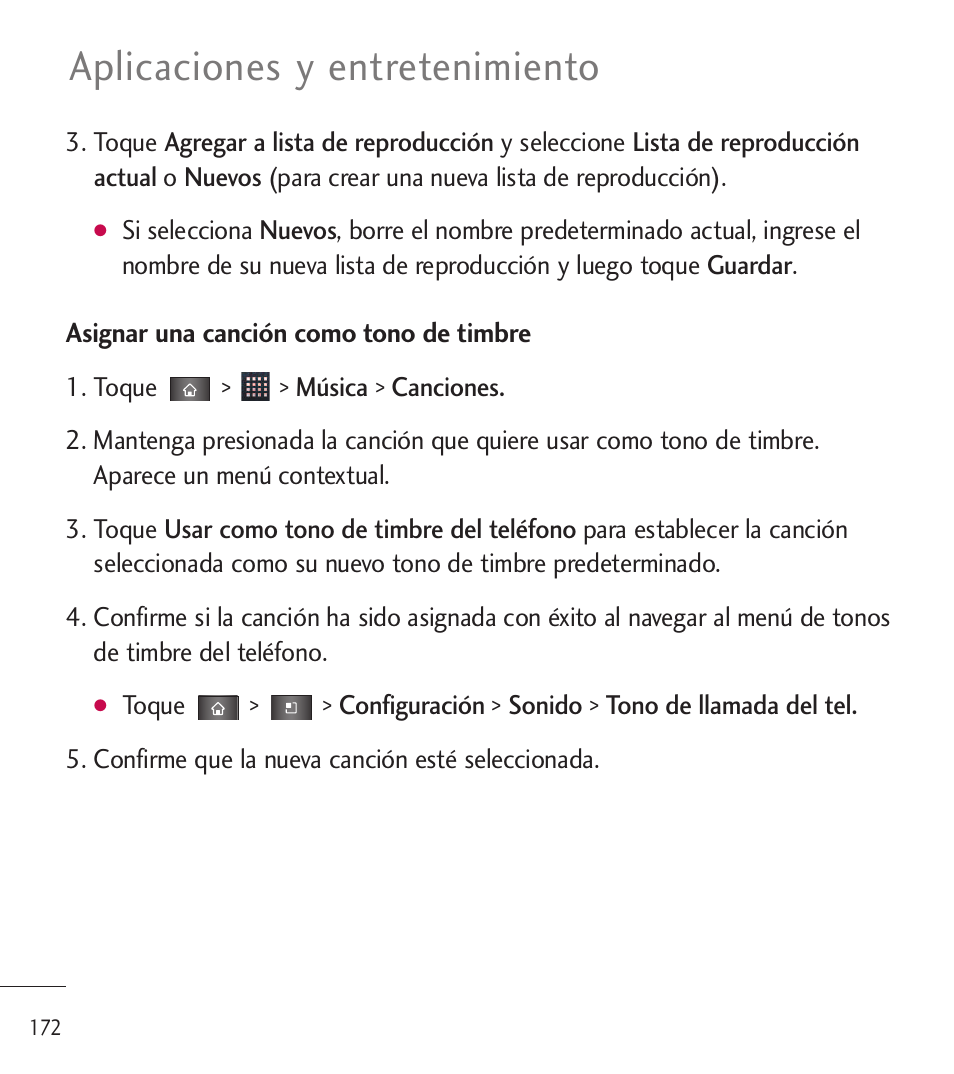 Aplicaciones y entretenimiento | LG LGL85C User Manual | Page 411 / 490