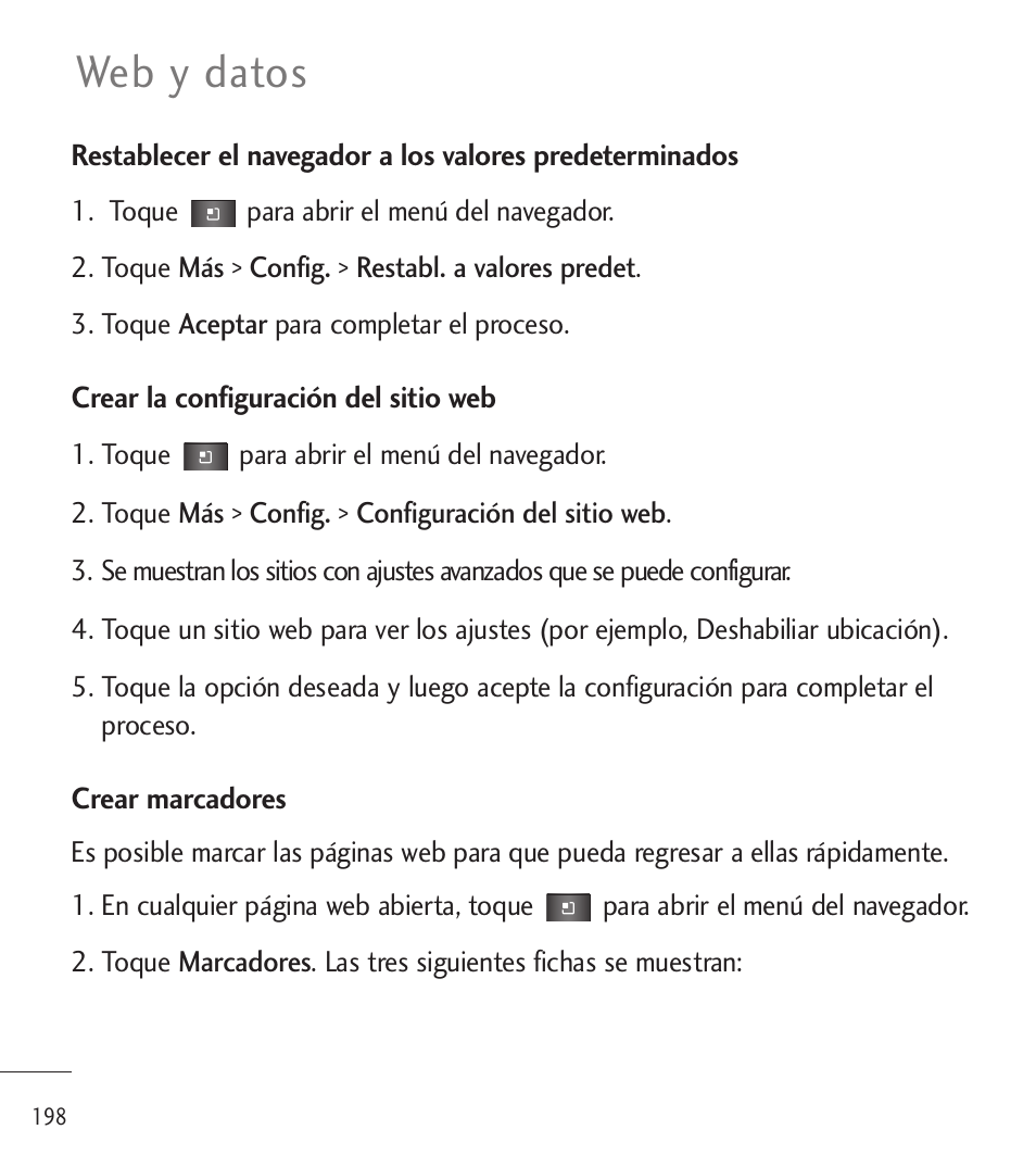 Web y datos | LG LGL85C User Manual | Page 437 / 490