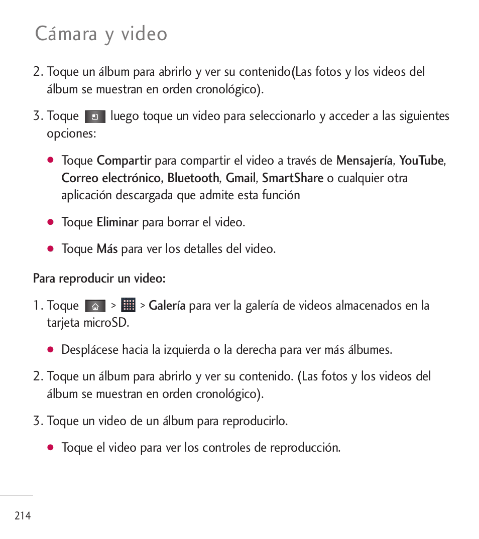 Cámara y video | LG LGL85C User Manual | Page 453 / 490