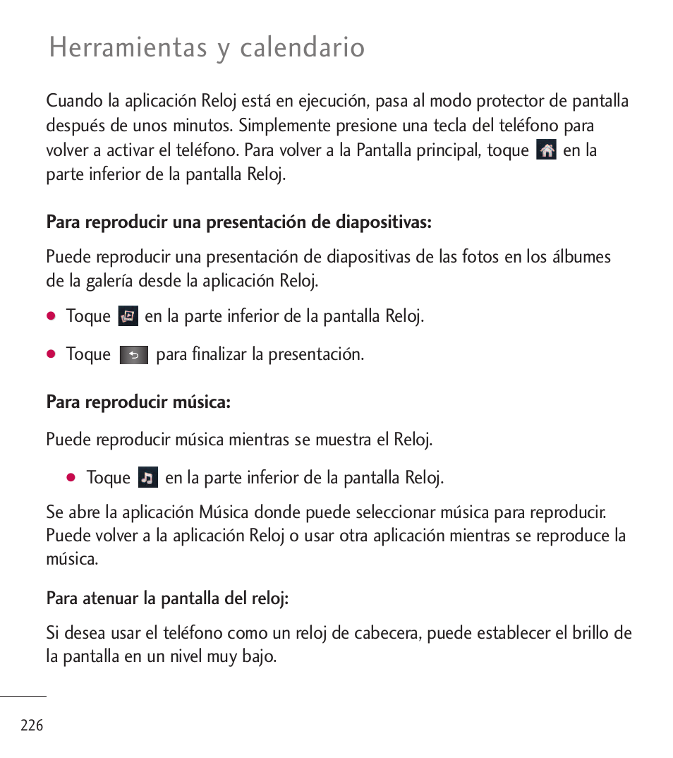 Herramientas y calendario | LG LGL85C User Manual | Page 465 / 490