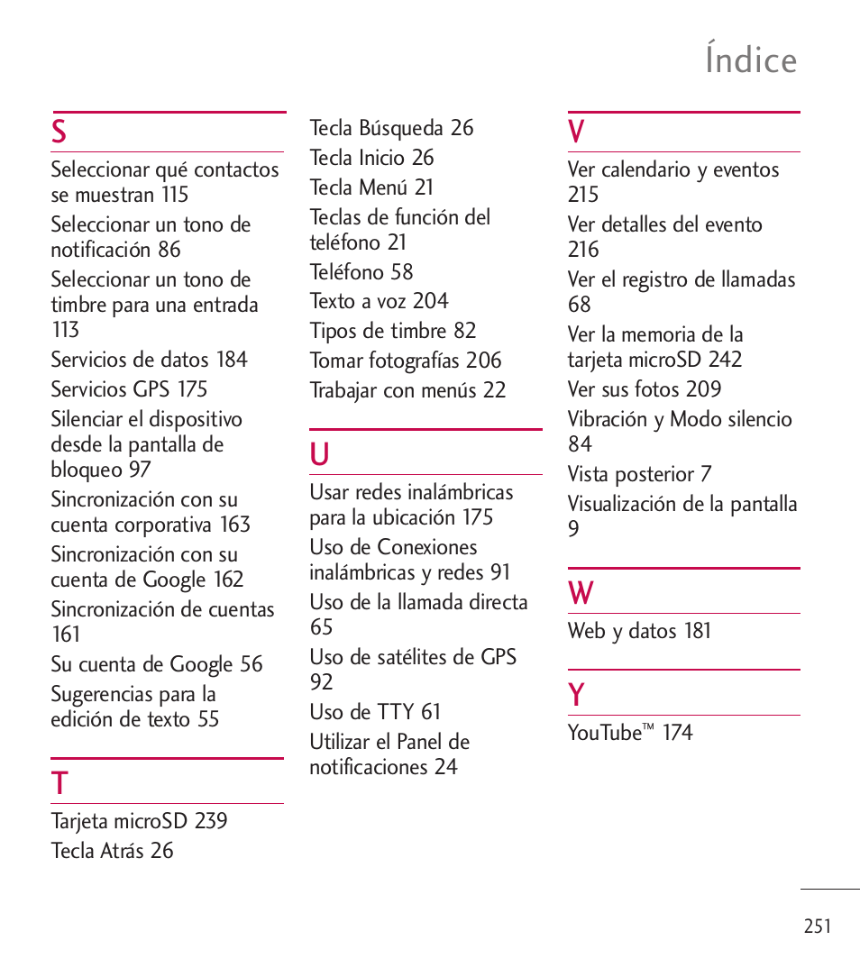 Índice | LG LGL85C User Manual | Page 490 / 490