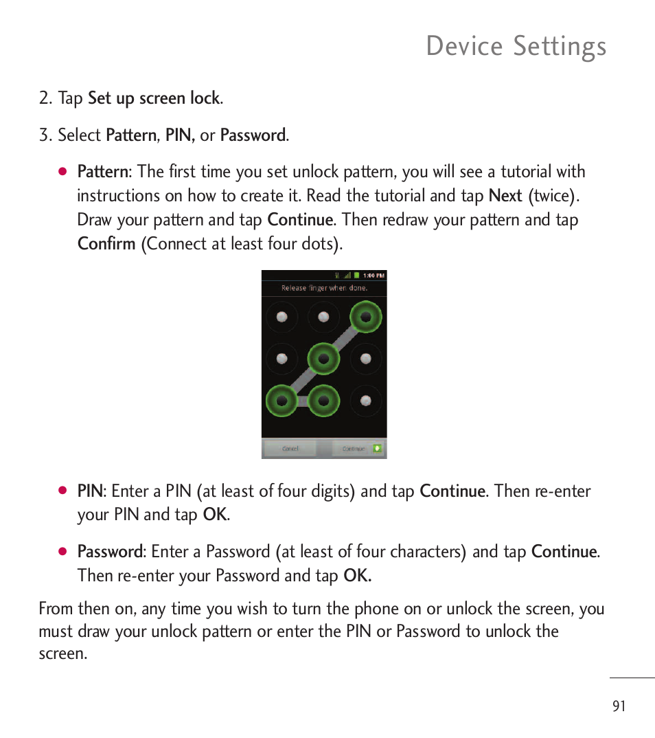 Device settings | LG LGL85C User Manual | Page 93 / 490