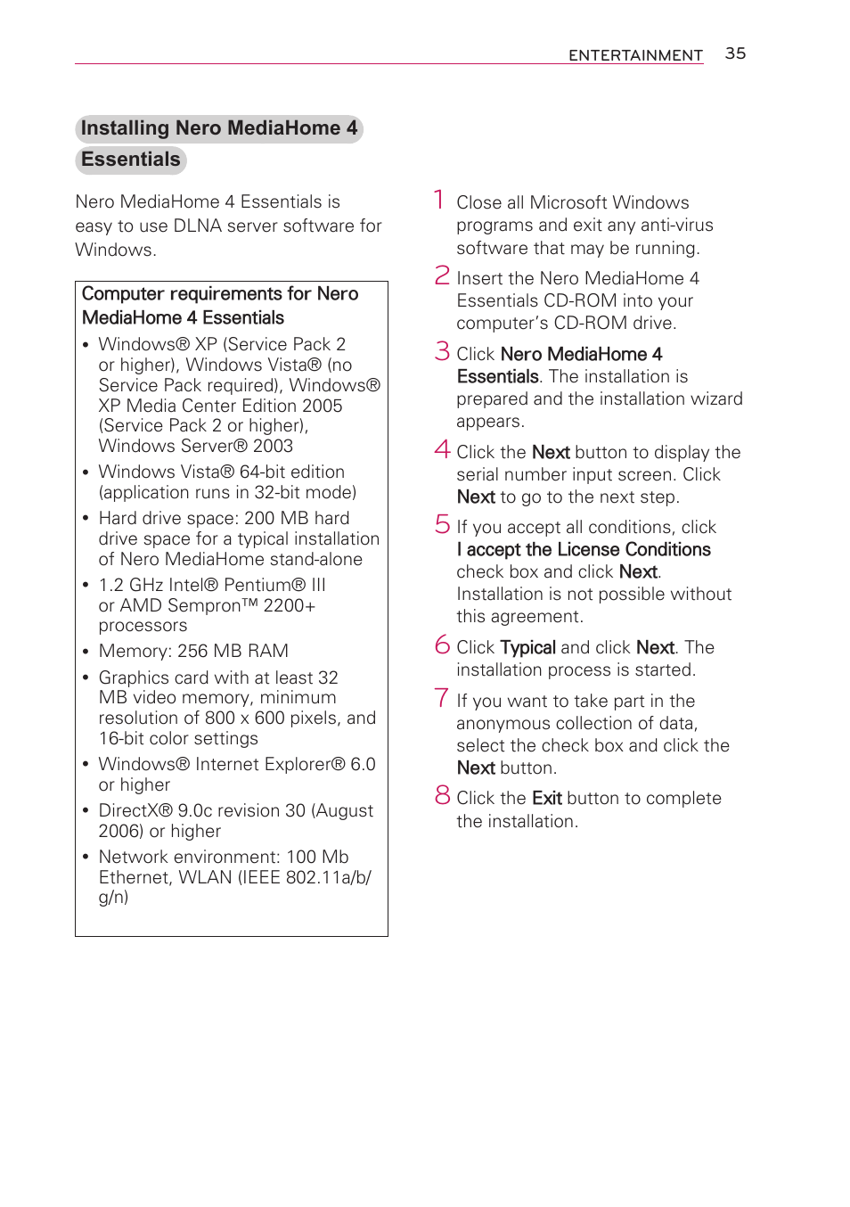 LG HW301G User Manual | Page 35 / 70