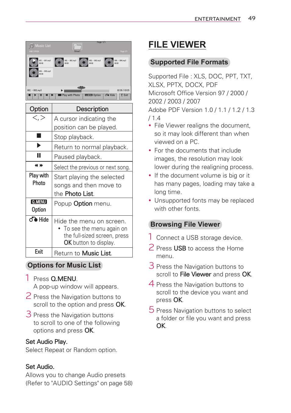 File viewer | LG HW301G User Manual | Page 49 / 70