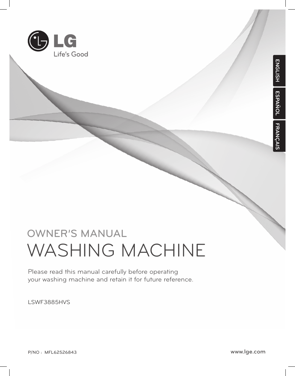LG LSWF388HVS User Manual | 108 pages