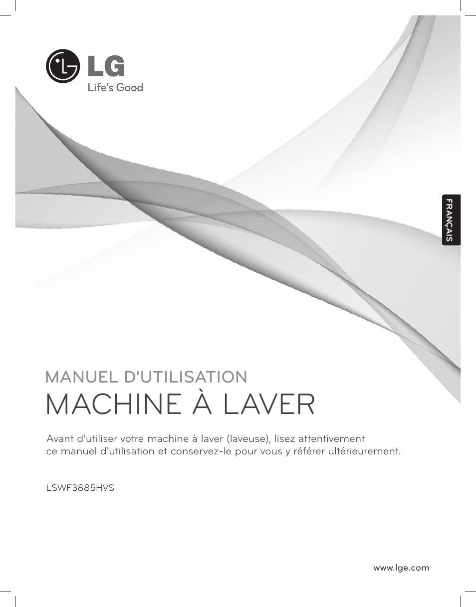 Machine à laver, Manuel d'utilisation | LG LSWF388HVS User Manual | Page 73 / 108