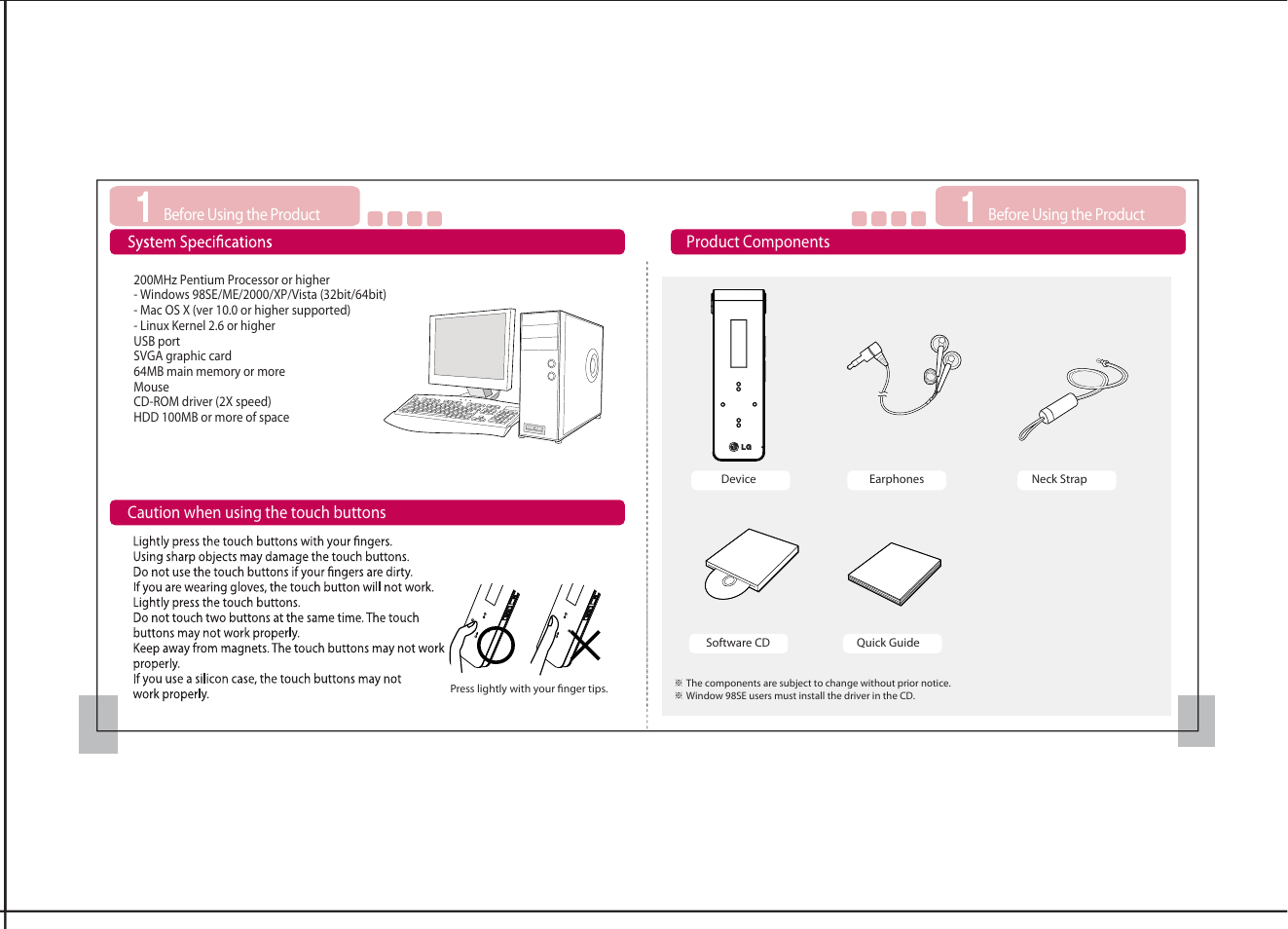 LG PS34GNGB.AES2STD User Manual | Page 5 / 23