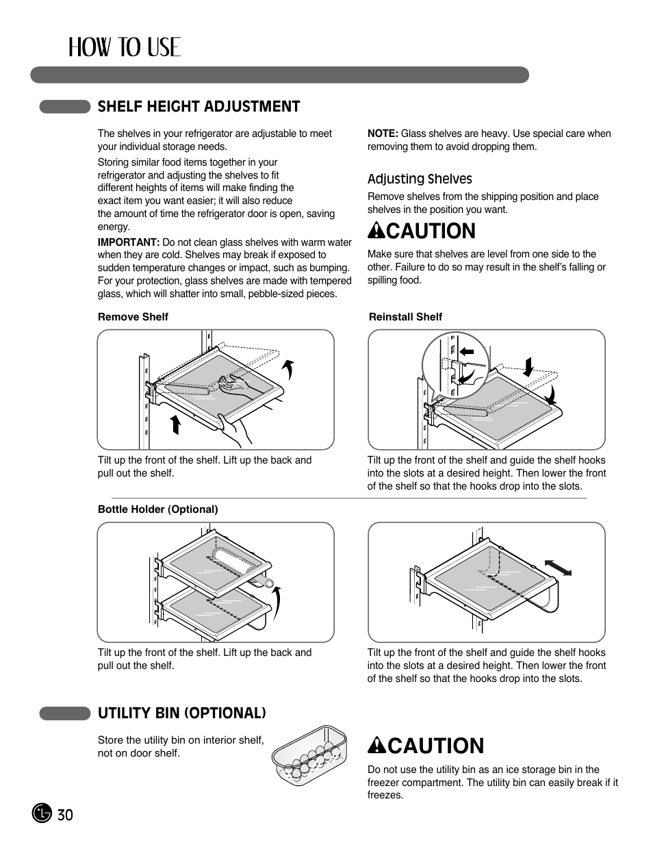 Wcaution | LG LMX25964SS User Manual | Page 30 / 43