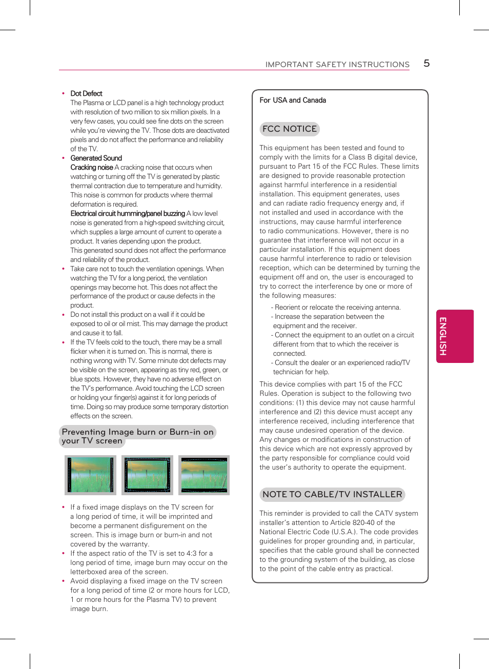 LG 60LB6100 User Manual | Page 5 / 24