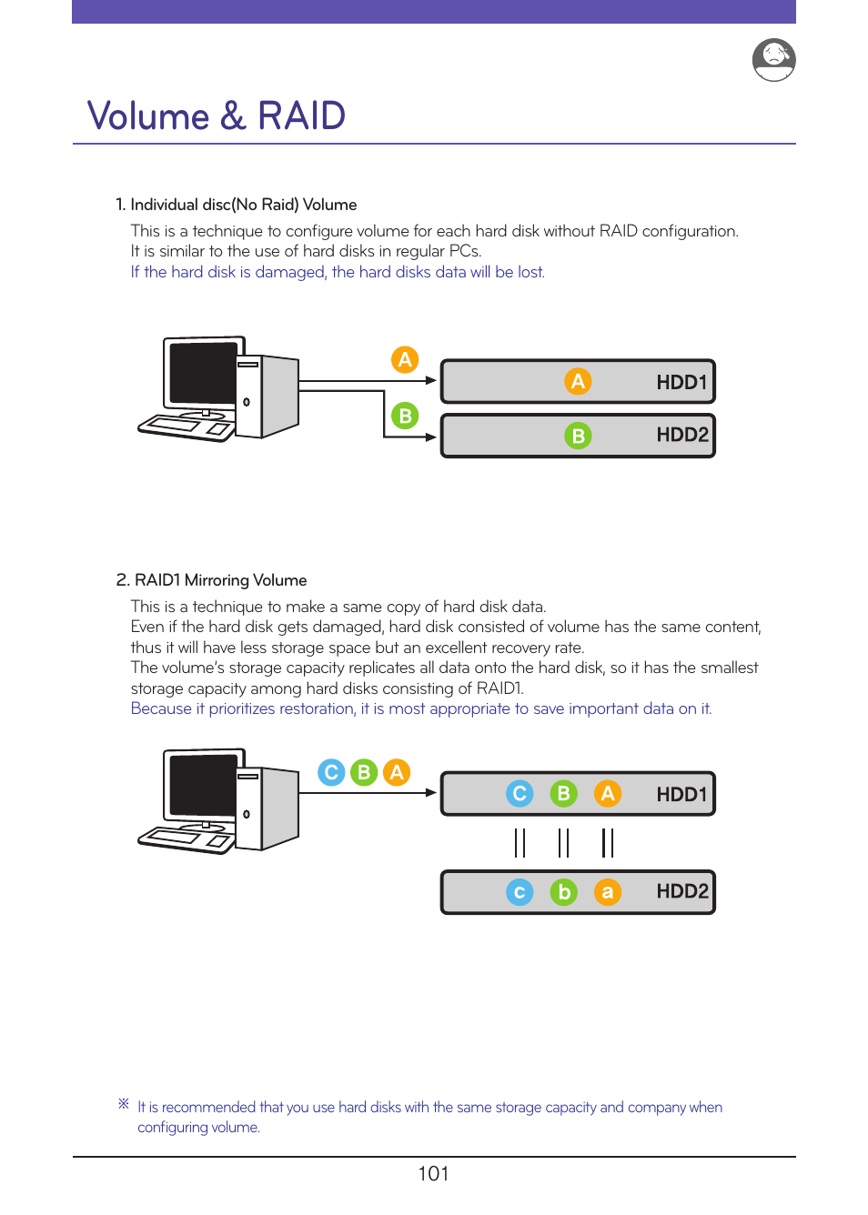 Volume & raid | LG N1A1DD1 User Manual | Page 101 / 103