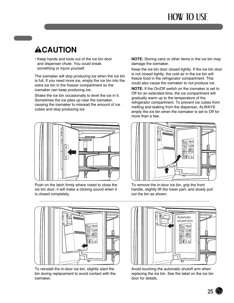 Wcaution | LG LFX25971ST User Manual | Page 25 / 44