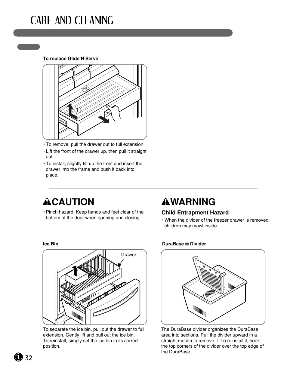 Wcaution, Wwarning | LG LFX25971ST User Manual | Page 32 / 44