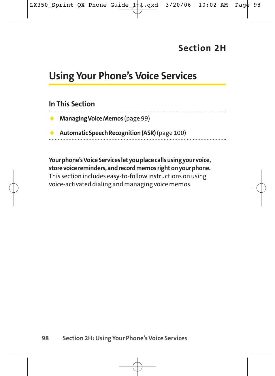 Using your phone’s voice services | LG LGLX350 User Manual | Page 113 / 219