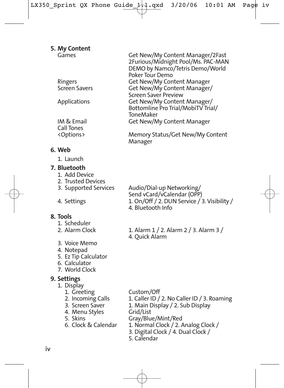 LG LGLX350 User Manual | Page 13 / 219
