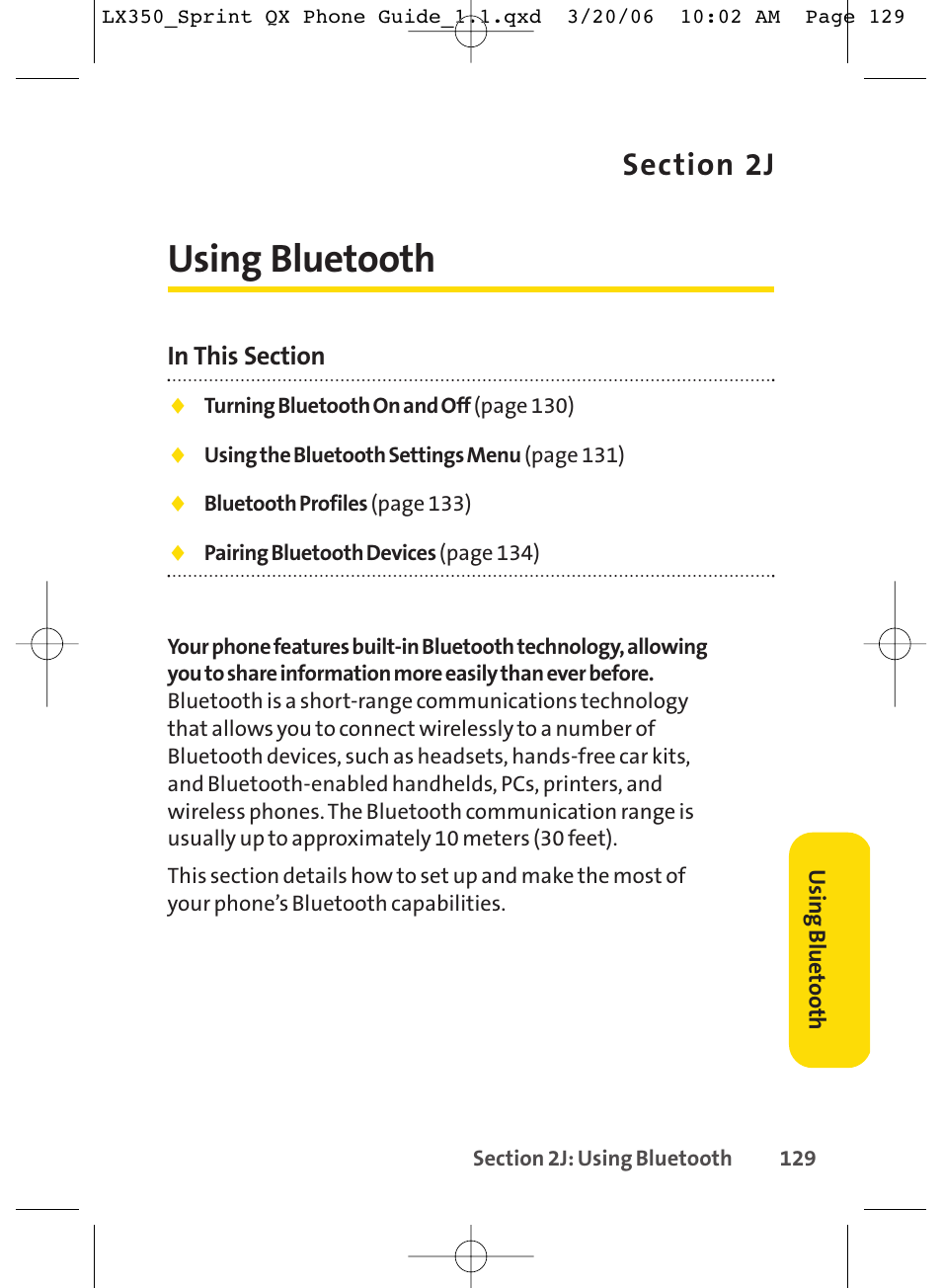 Using bluetooth | LG LGLX350 User Manual | Page 144 / 219