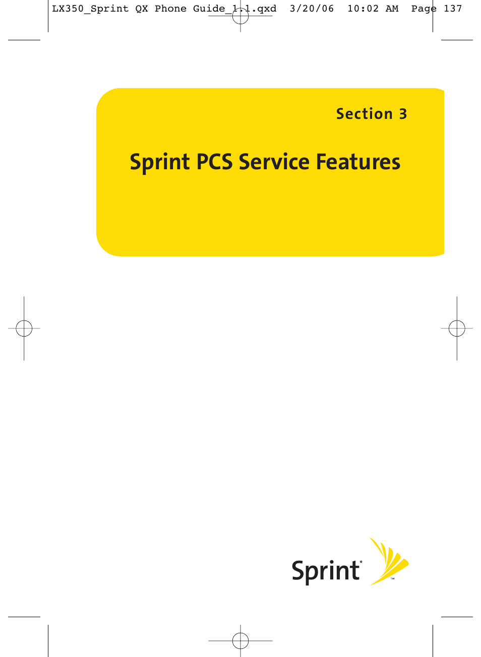 Sprint pcs service features | LG LGLX350 User Manual | Page 152 / 219