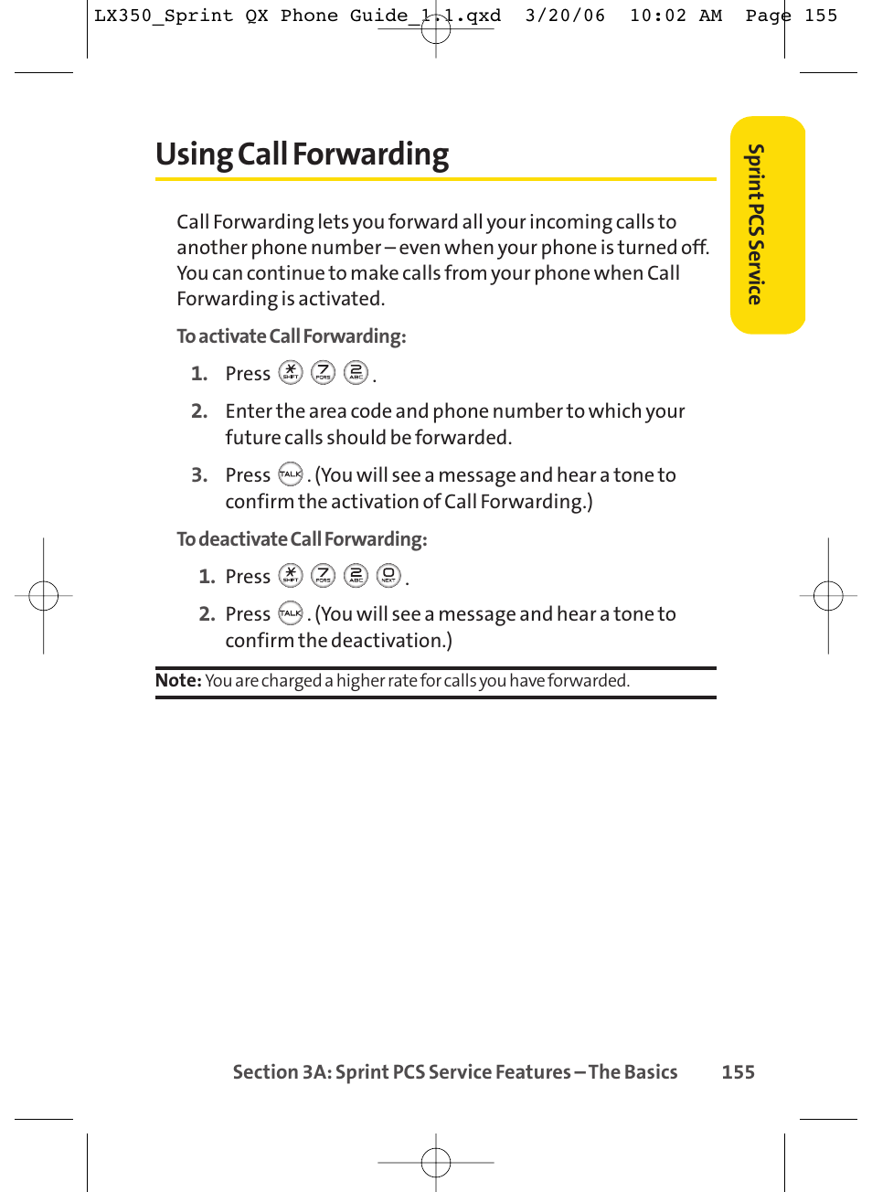 Using call forwarding | LG LGLX350 User Manual | Page 170 / 219
