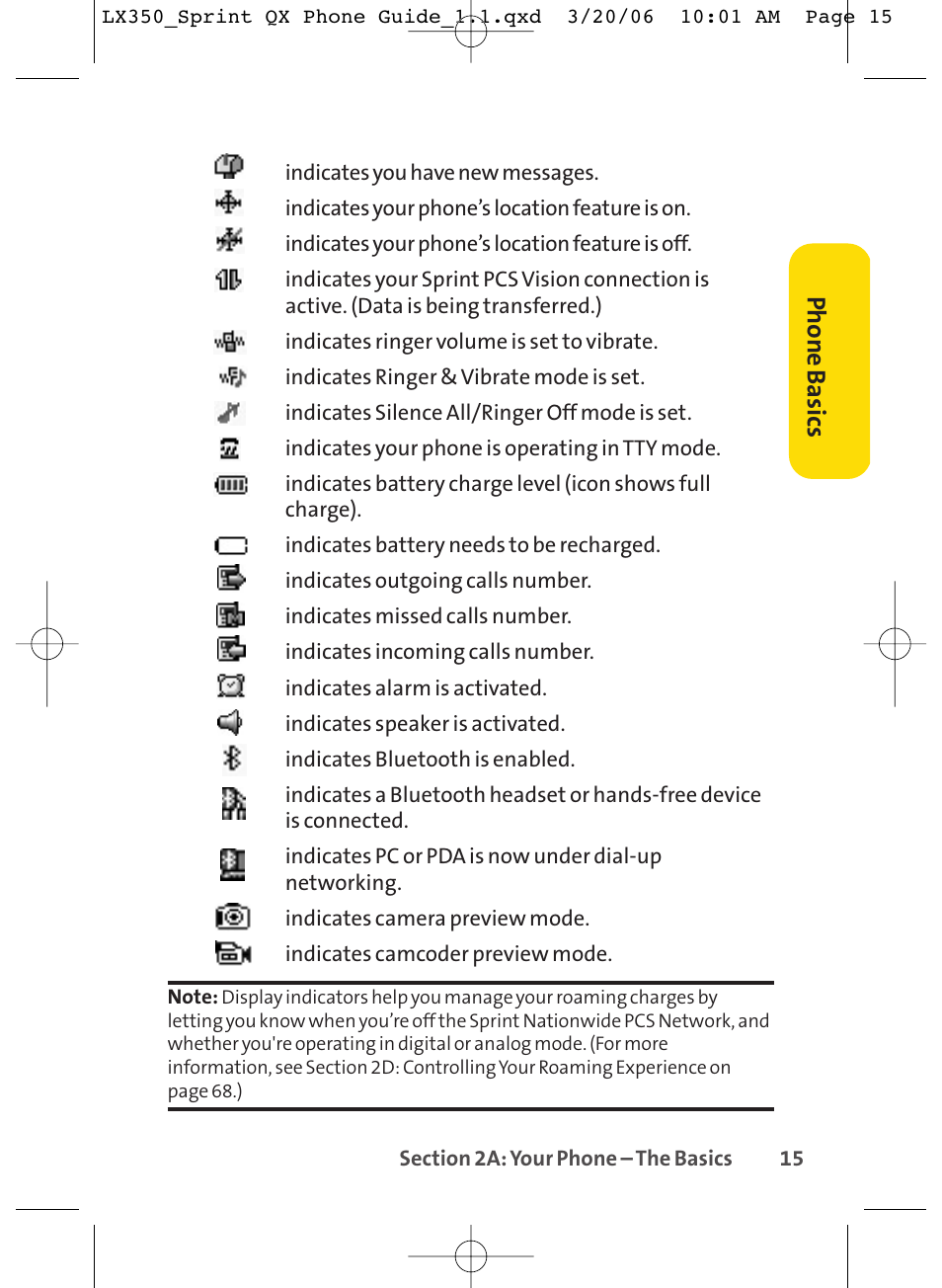 Phone basics | LG LGLX350 User Manual | Page 30 / 219