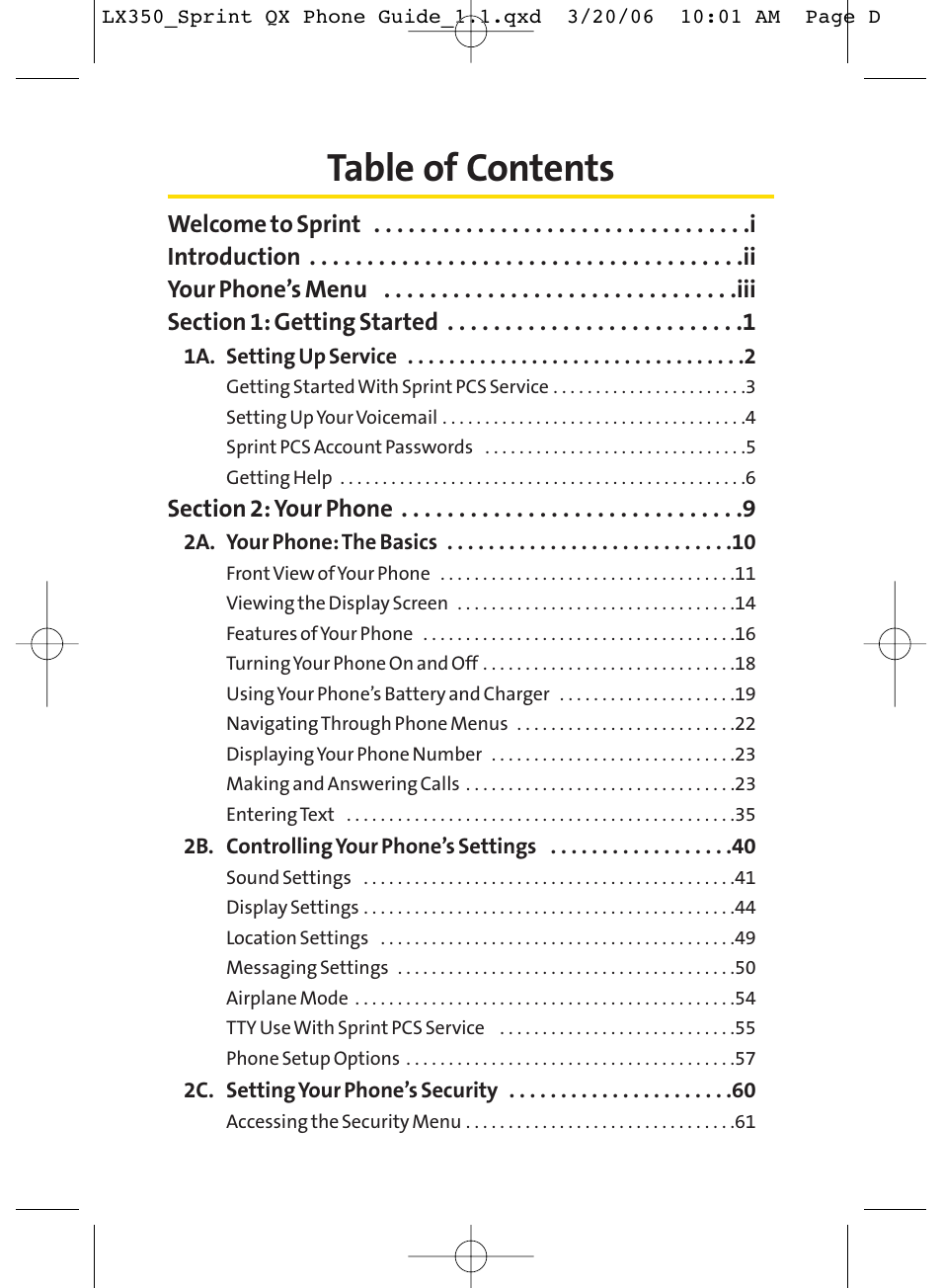 LG LGLX350 User Manual | Page 5 / 219