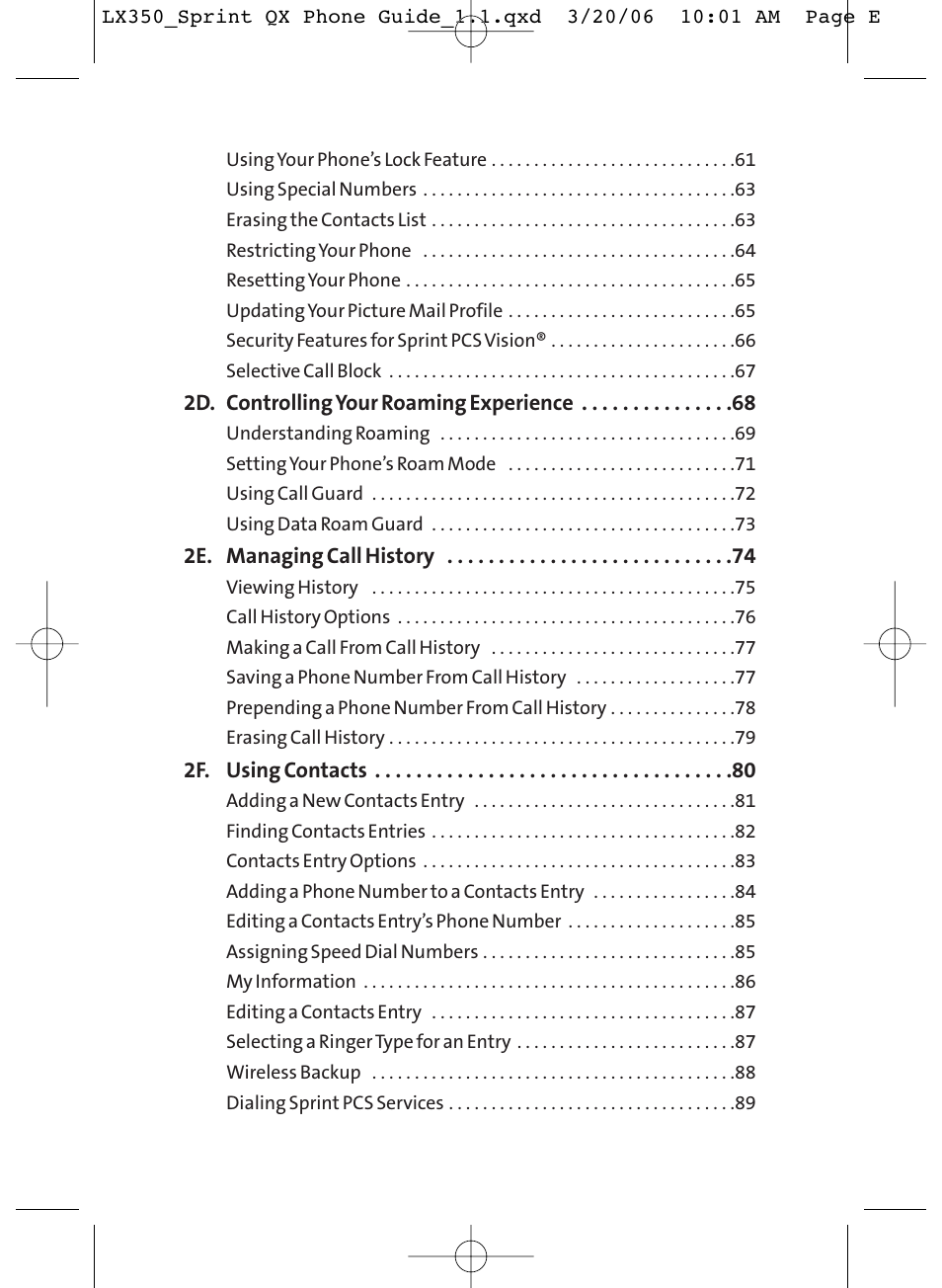 LG LGLX350 User Manual | Page 6 / 219
