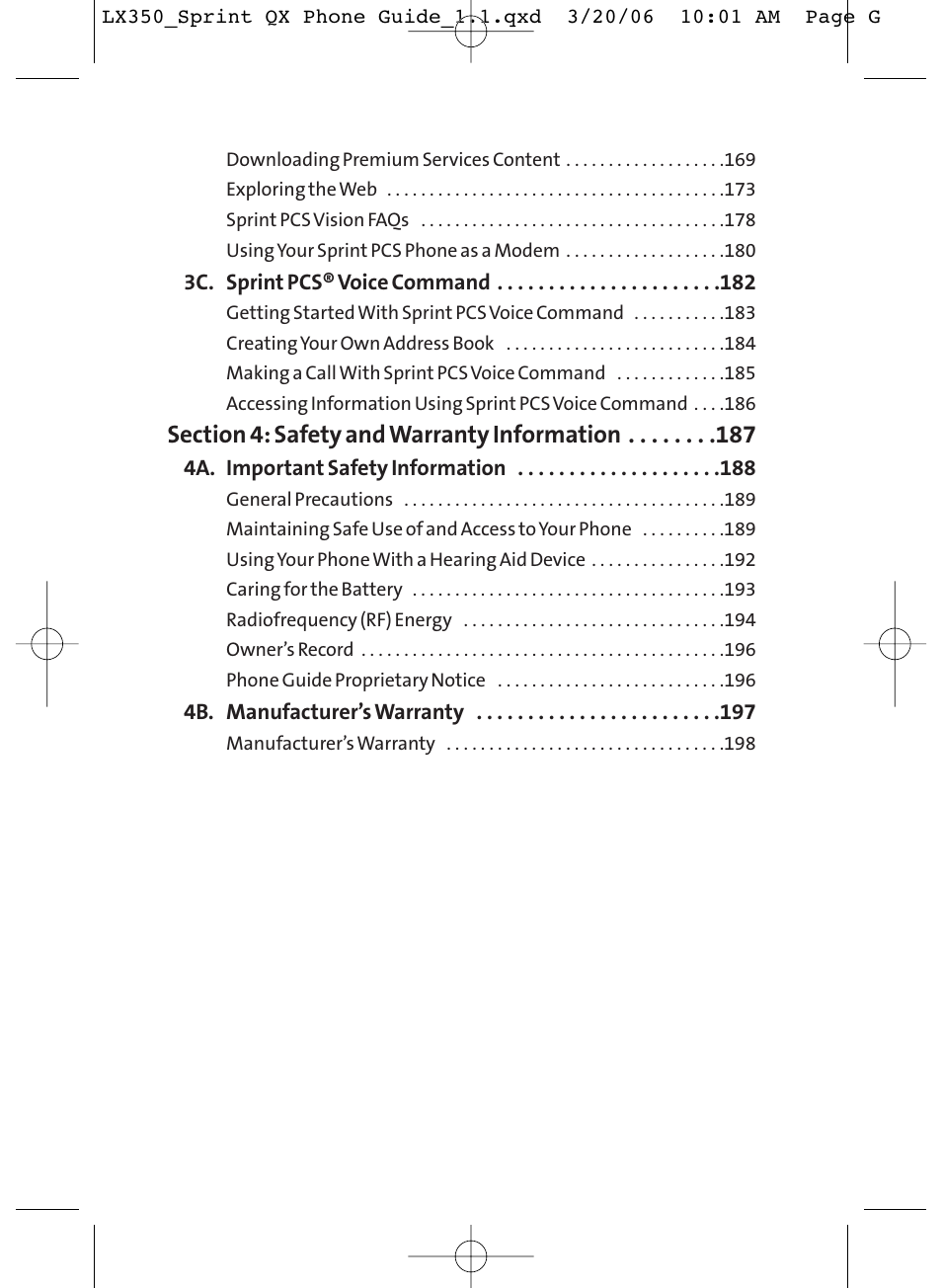 LG LGLX350 User Manual | Page 8 / 219