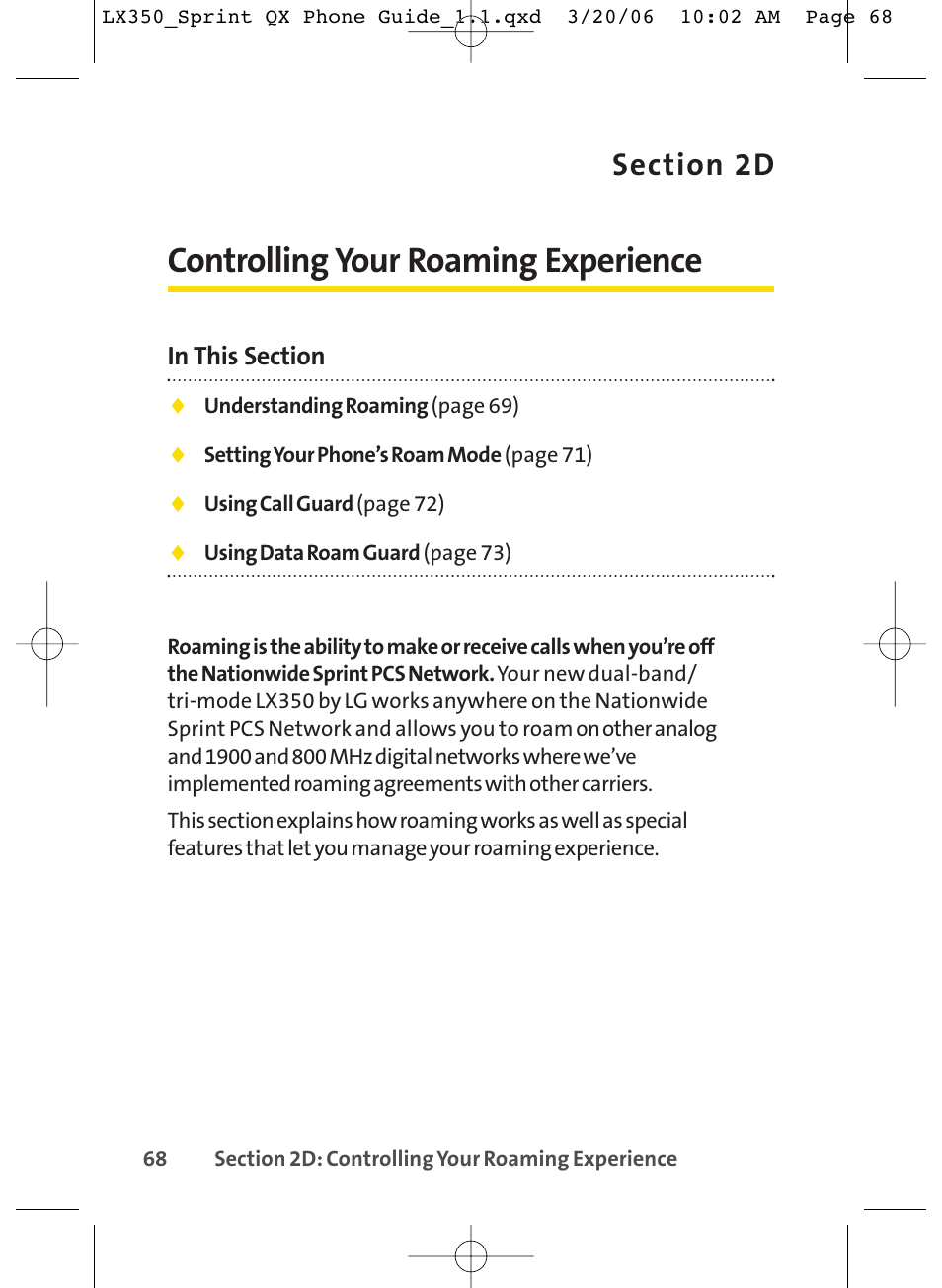 Controlling your roaming experience | LG LGLX350 User Manual | Page 83 / 219