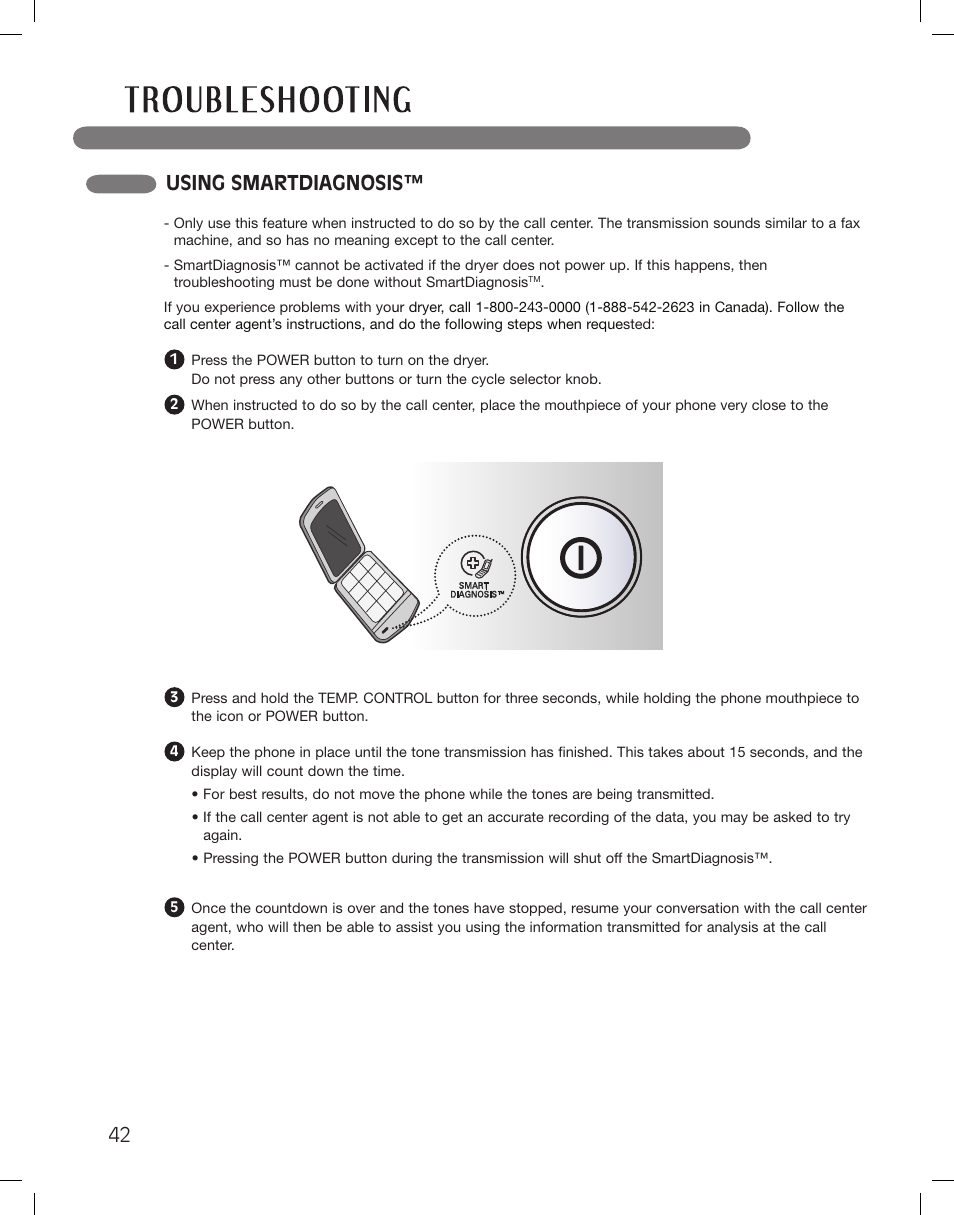 Using smartdiagnosis | LG LSDG389VS User Manual | Page 42 / 148