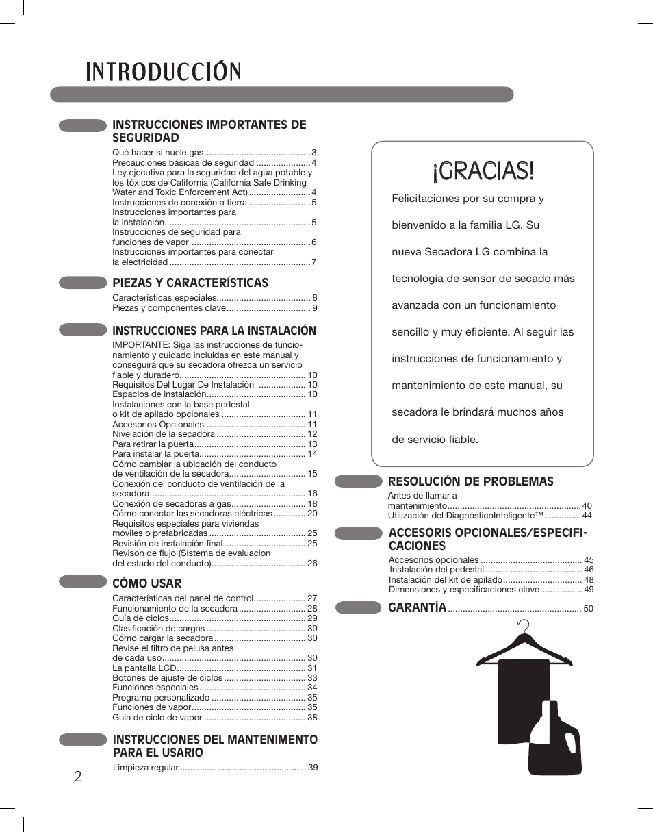 Gracias | LG LSDG389VS User Manual | Page 52 / 148